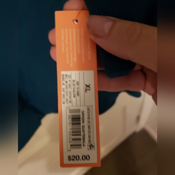 Colsie Teal Slightly Cropped Sweatshirt - Picture 5 of 6